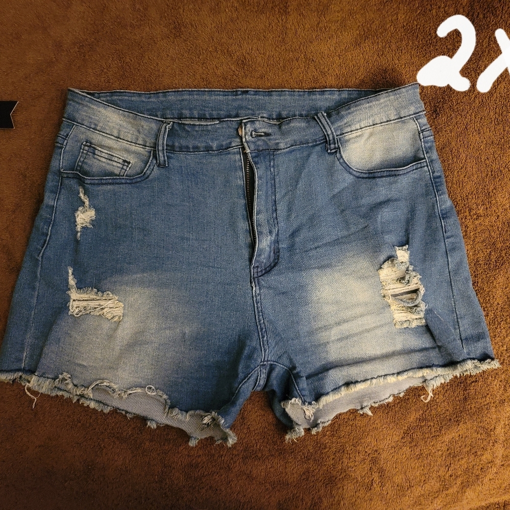 Crazy Train Denim Shorts